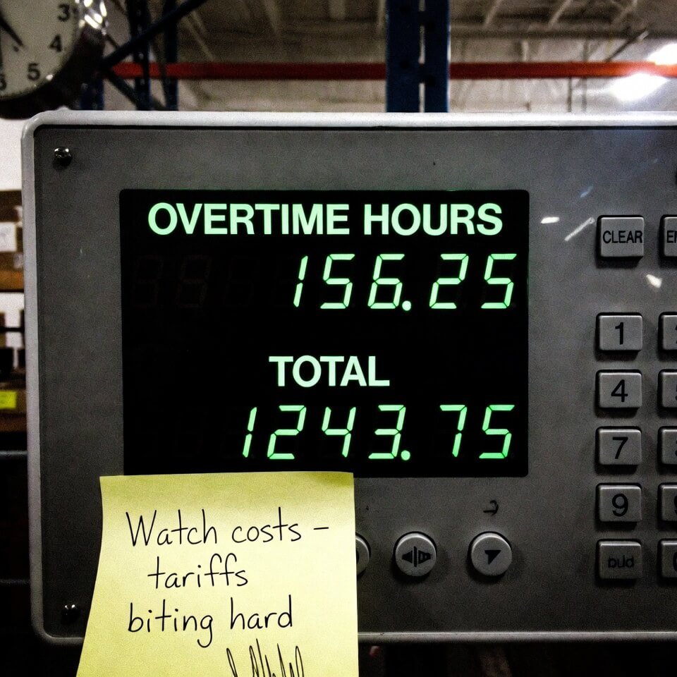 Three receipts from Harbor Freight, Amazon, hardware store with red pen circles